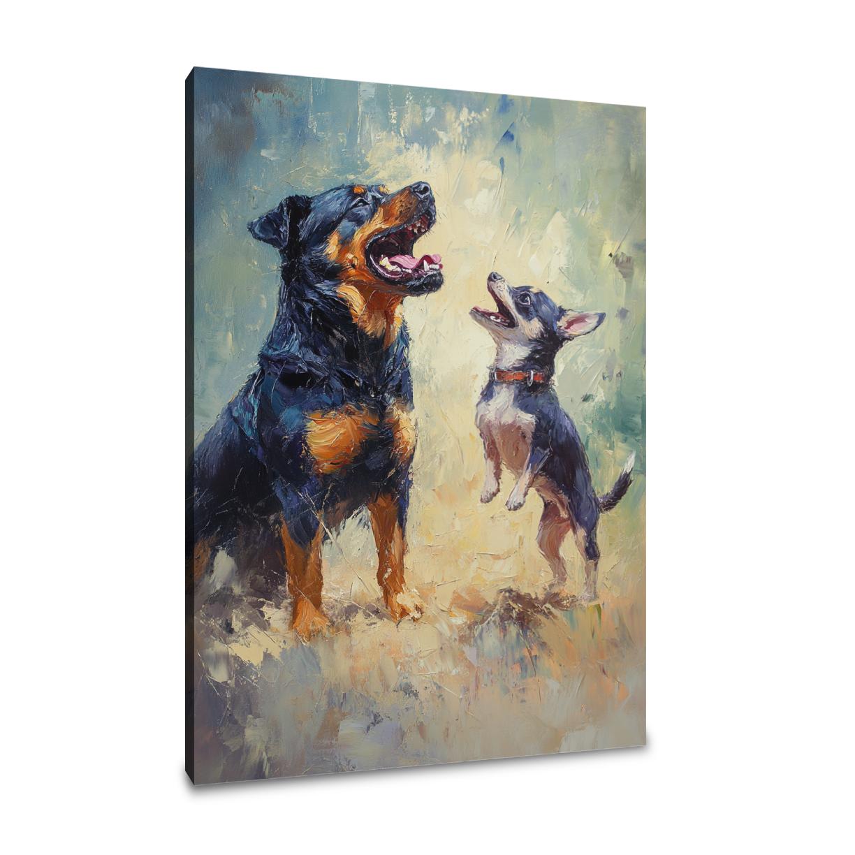 Barking Duo Canvas