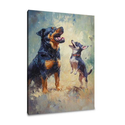 Barking Duo Canvas