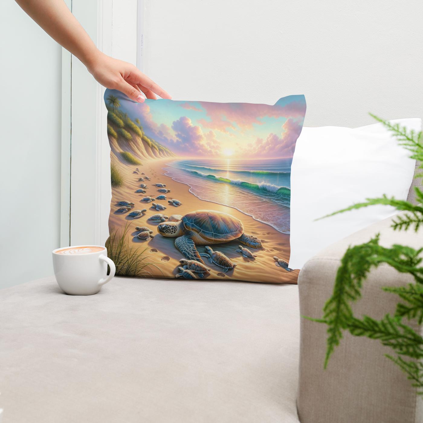 Turtle Haven Dawn Cotton Cushion