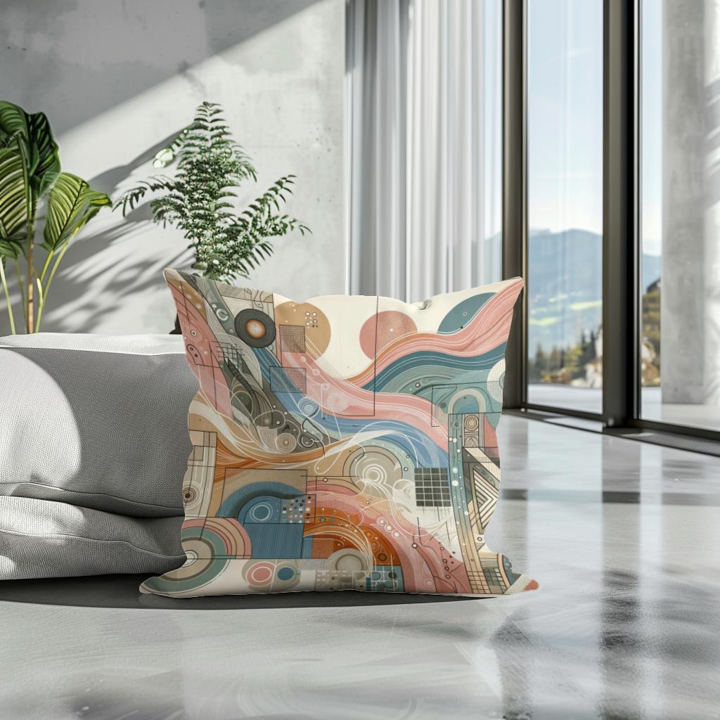 Diverse Essence Mosaic Cotton Cushion