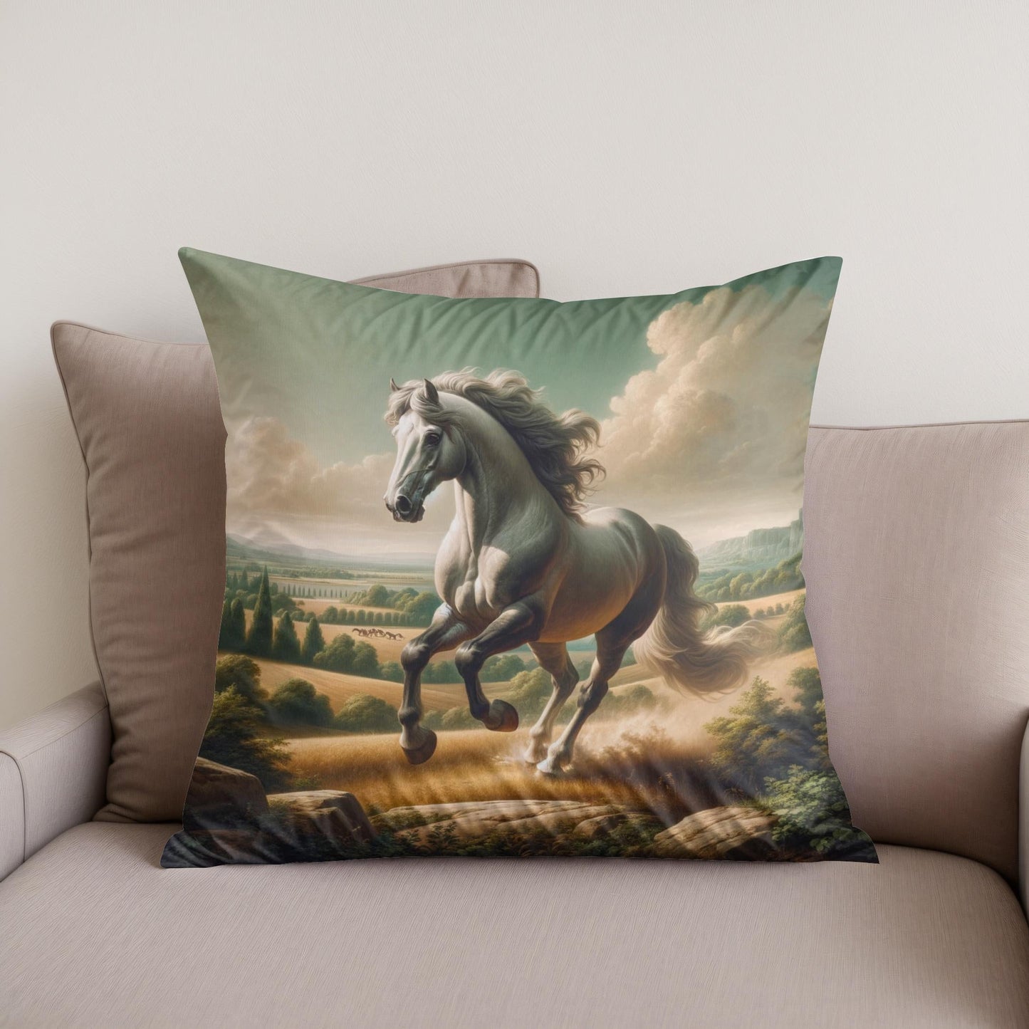 Classical Equestrian Cotton Cushion