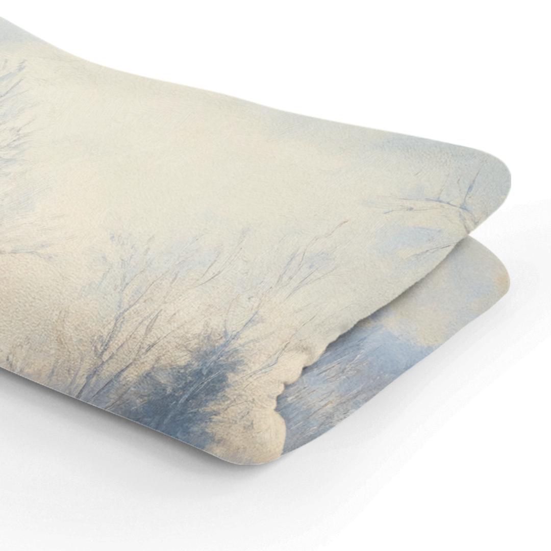 Snowy Serenity Forest Blanket
