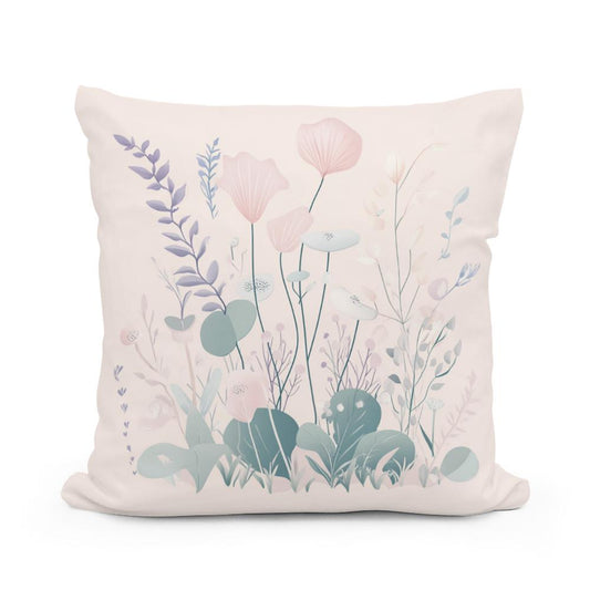 Vanilla Pastel Botanical Cotton Cushion
