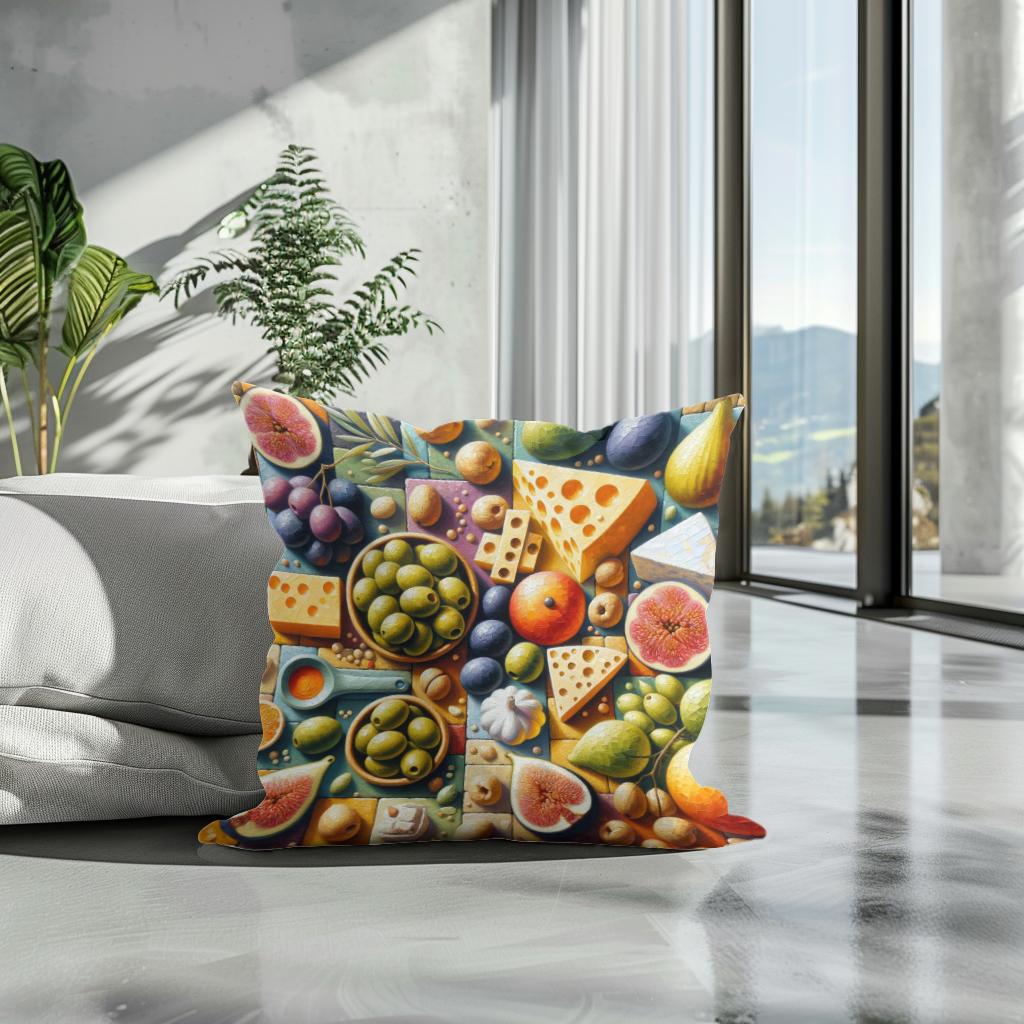 Mediterranean Mosaic Cotton Cushion