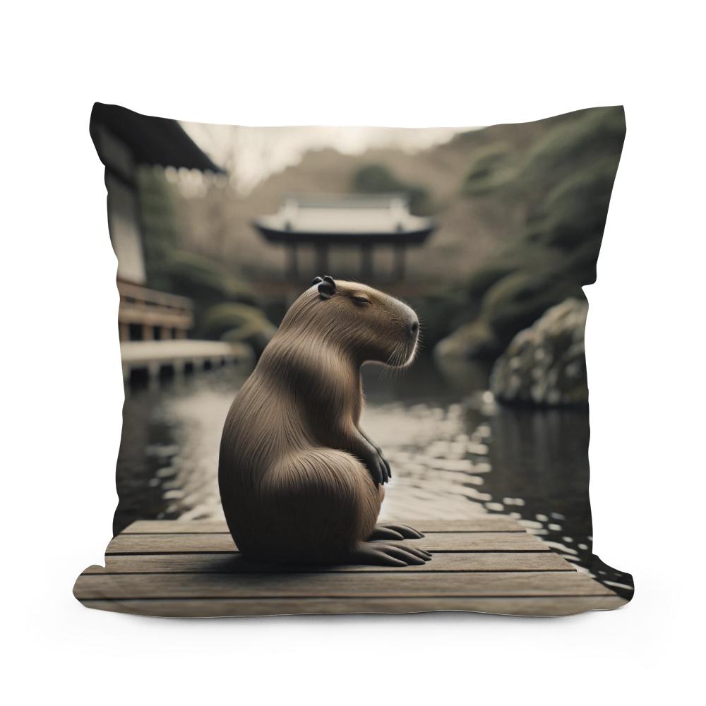 Zen Capybara Cotton Cushion