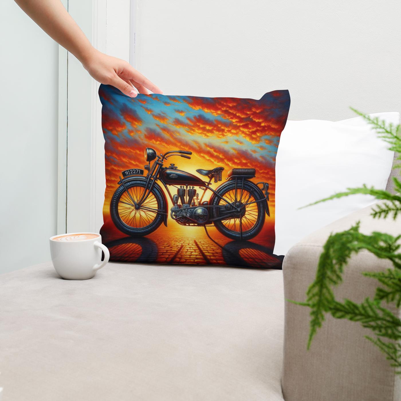 Sunset Ride Cotton Cushion