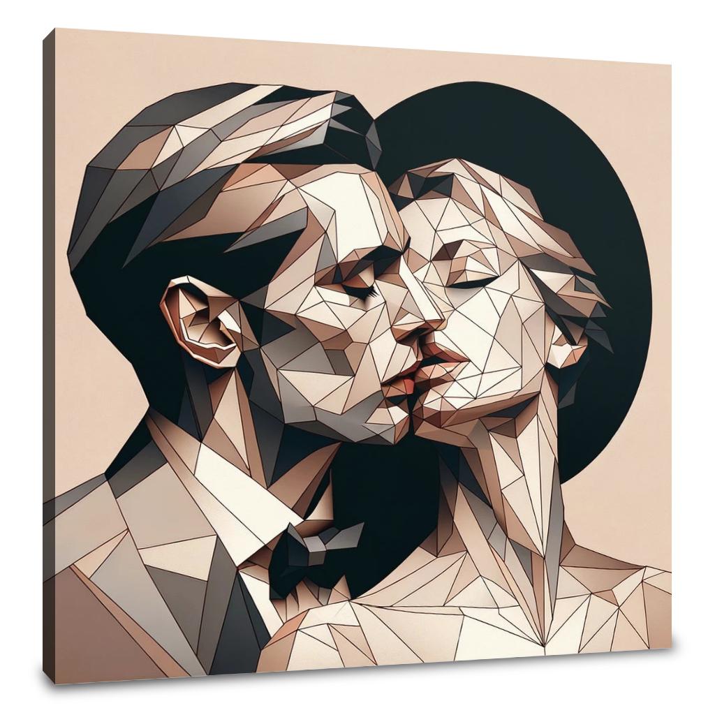 Whisper of Geometric Love Canvas