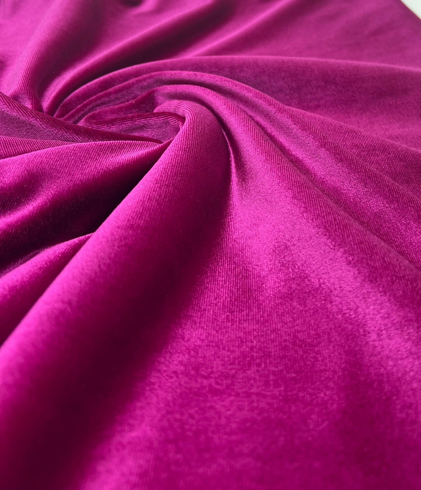 Magenta Plain Velour Spandex Stretch Fabric