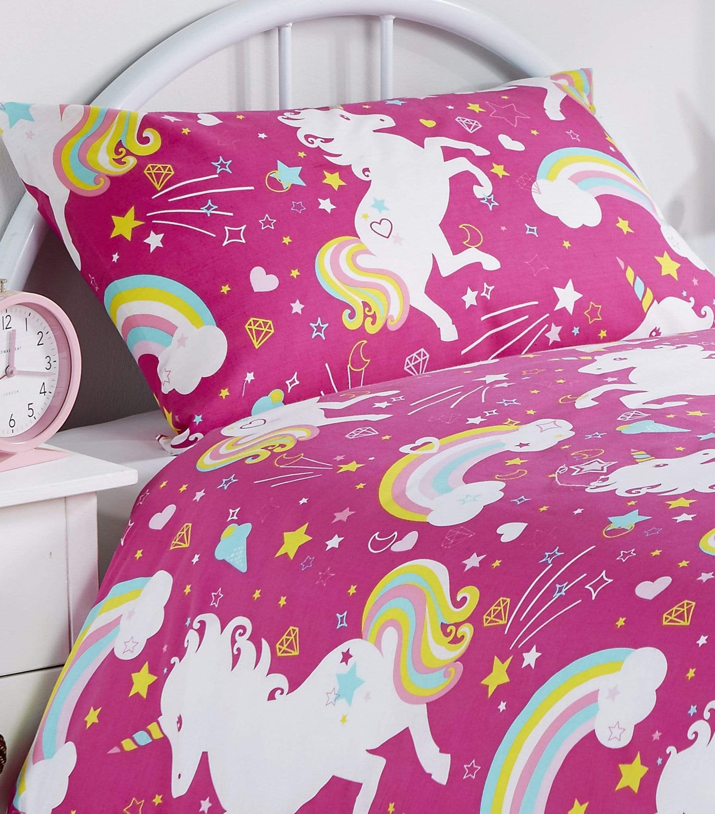Magical Unicorn Fairytale Duvet Cover Set for Kids Cotton-Rich Whimsical Design OEKO-TEX Certified Bedding Available Single Double by OLIVIA ROCCO