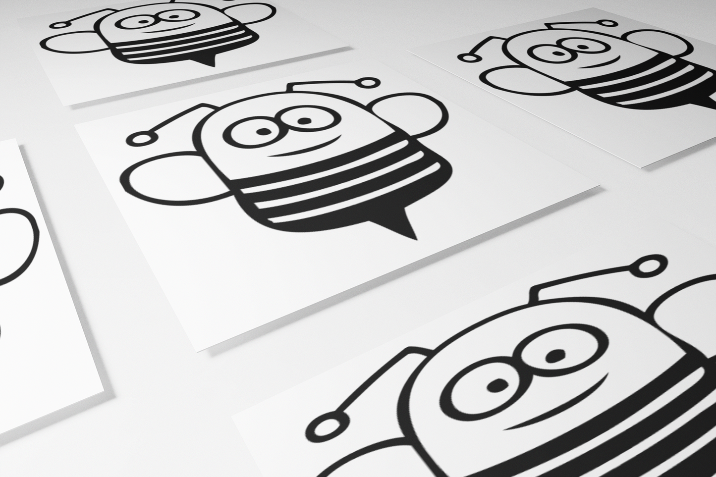 Funny Cartoon Bee Sticker