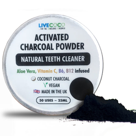 LiveCoco Teeth Cleaning Powder (Vitamins & Aloe Vera Infused)