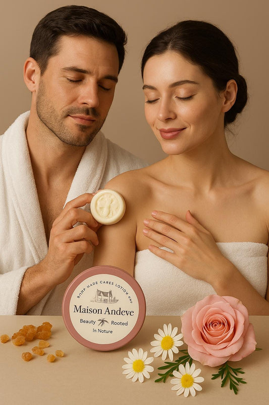 Spa Couples Massage Lotion Bar – Rose, Neroli & Frankincense | Maison Andeve