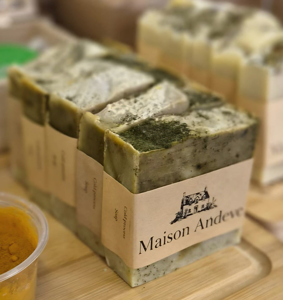Nettle & Spirulina Scrub Soap Bar – Natural Exfoliating Handmade Soap