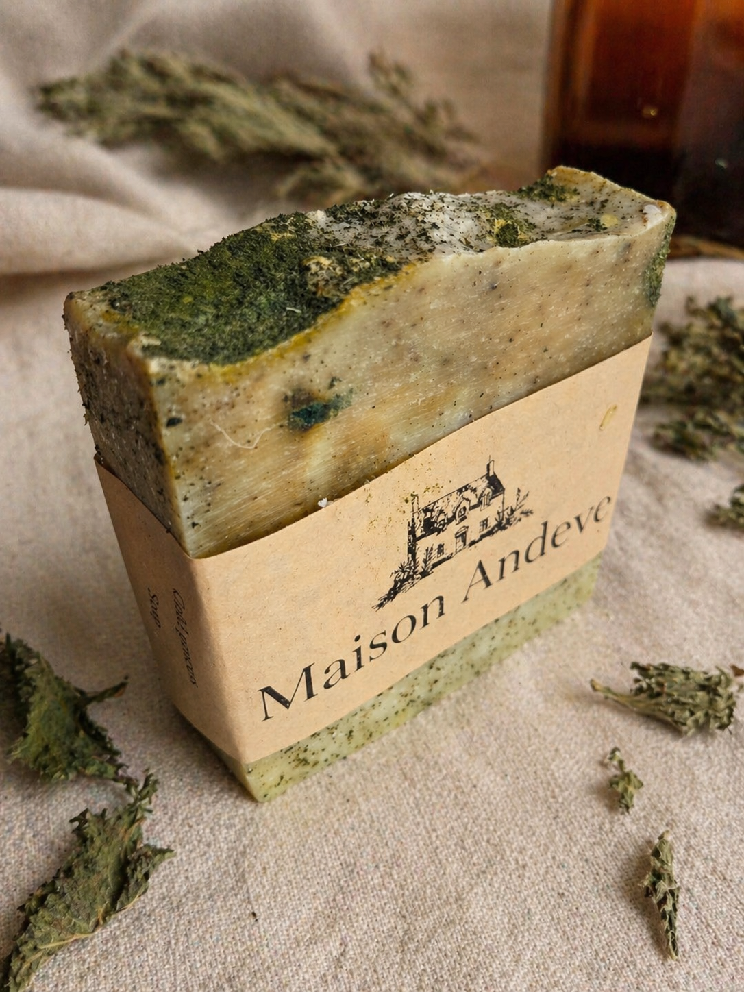 Nettle & Spirulina Scrub Soap Bar – Natural Exfoliating Handmade Soap