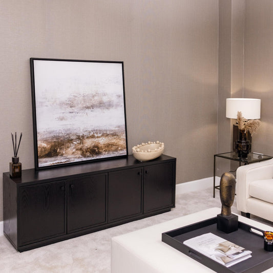 Echoes Square Framed Printed Canvas