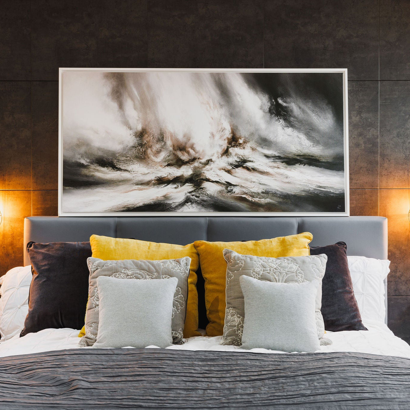 Kinetic Panoramic Framed Printed Canvas