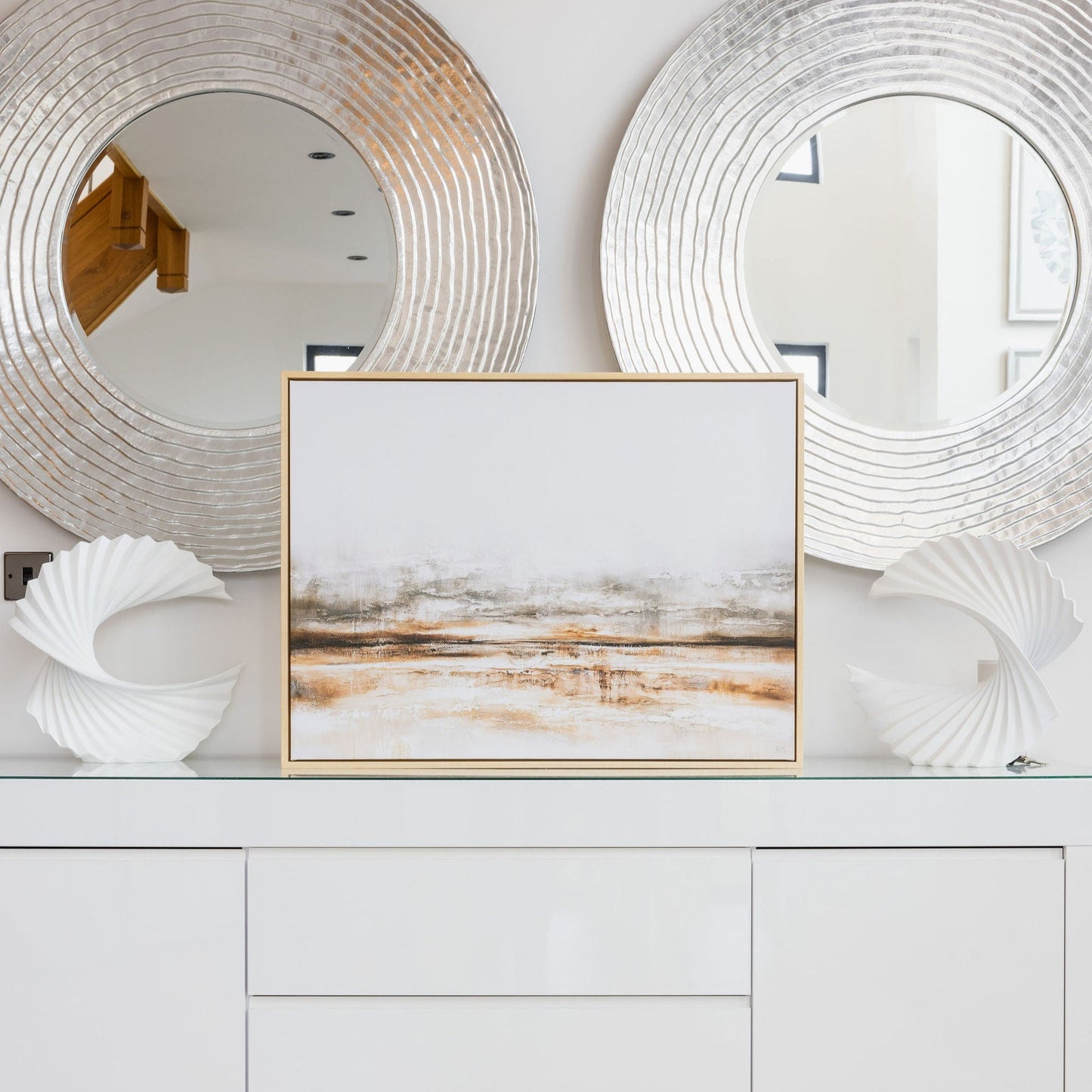 Embers Landscape Framed Printed Canvas