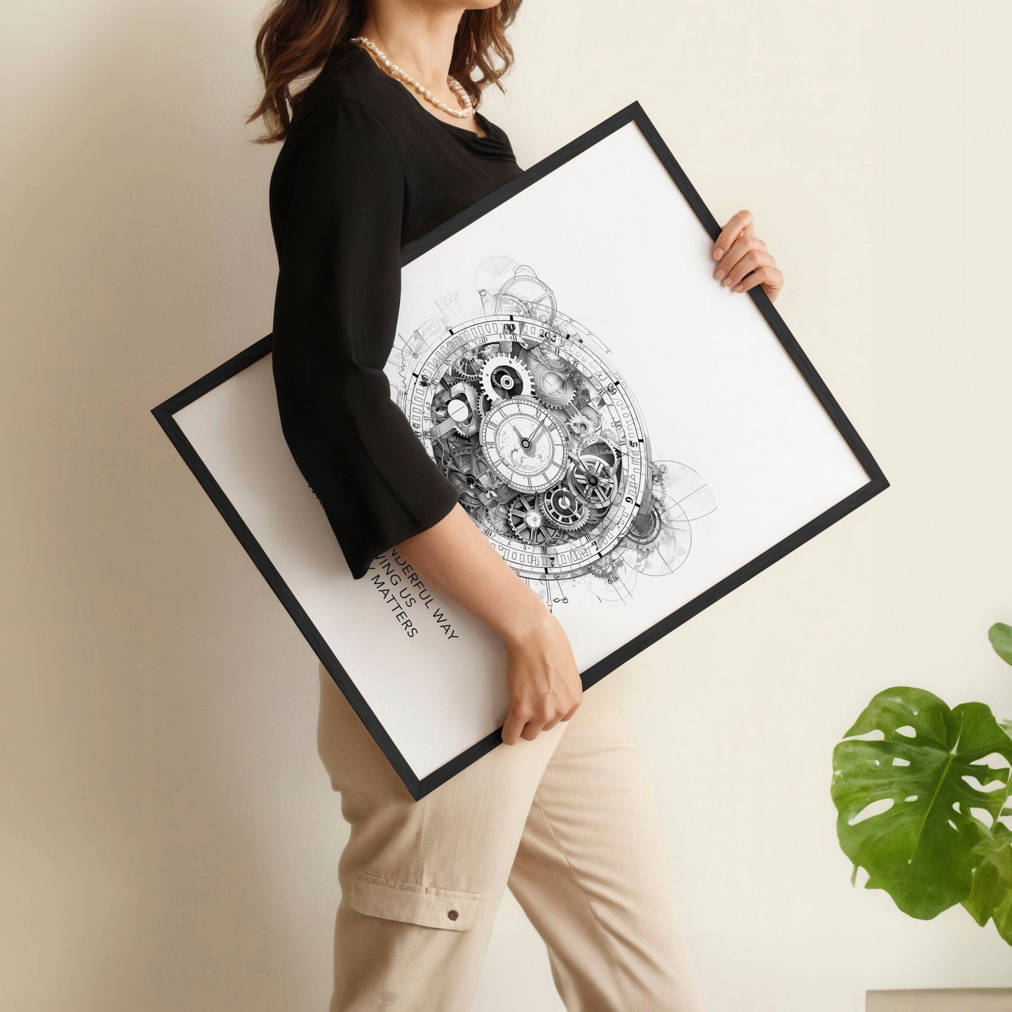 Male Office Decor | Set of 3 Abstract Clocks Wall art Prints