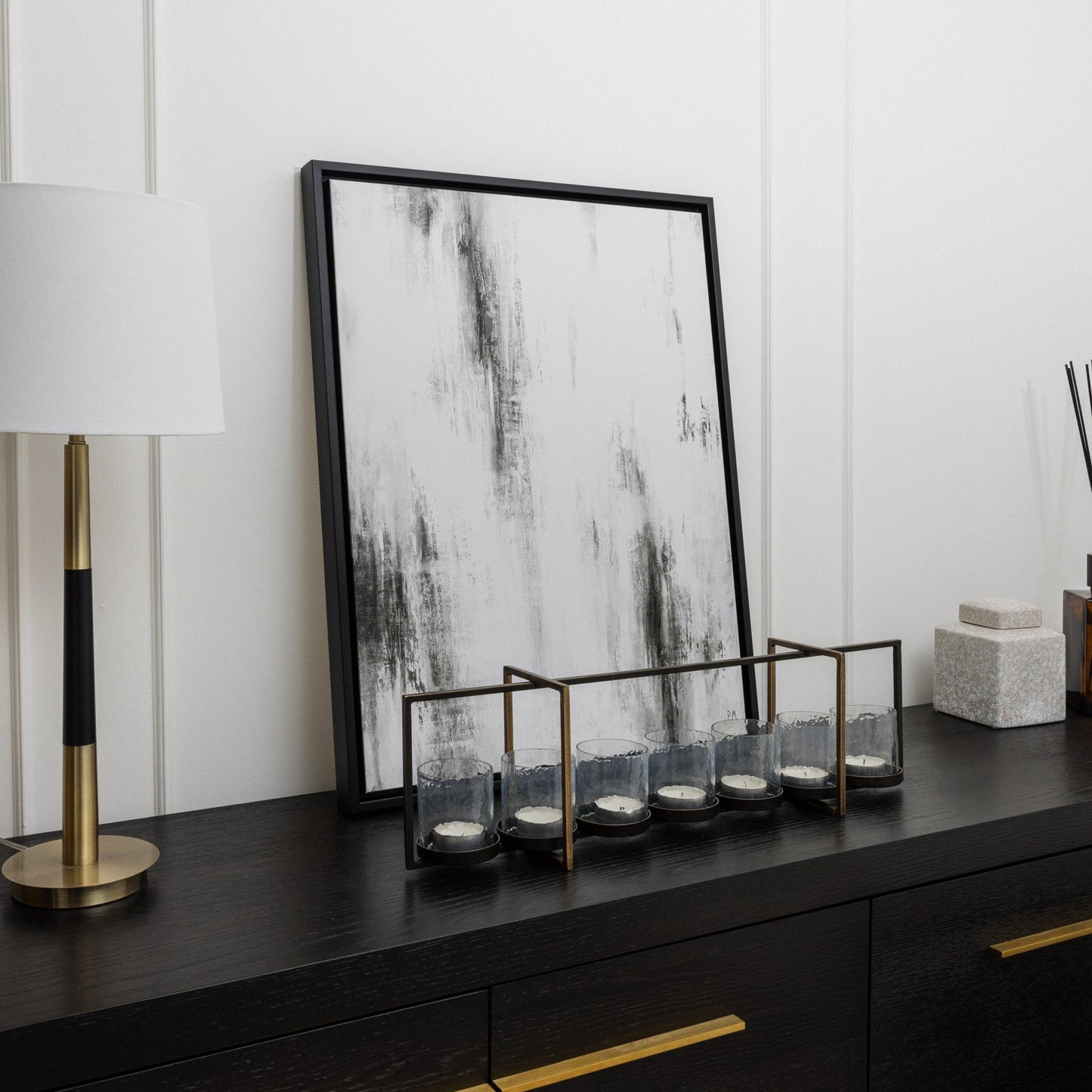 Manhattan I Portrait Framed Printed Canvas