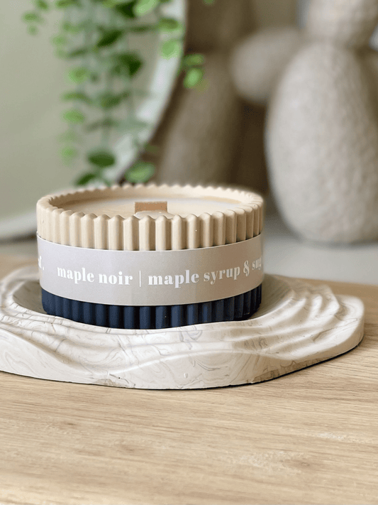Maple Syrup Stoneware Soy Candle – Rustic Scandi Home Fragrance