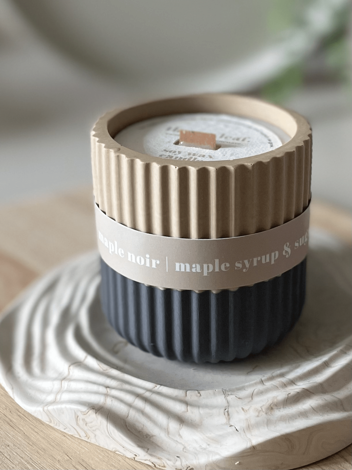 Maple Syrup Stoneware Soy Candle – Warm Scandi-Inspired Scent