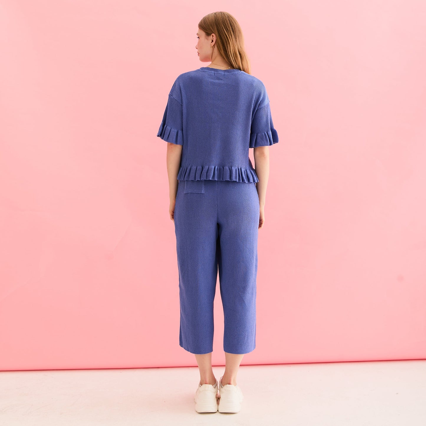 Marlow Ruffle Co-Ord Cardigan - Blue