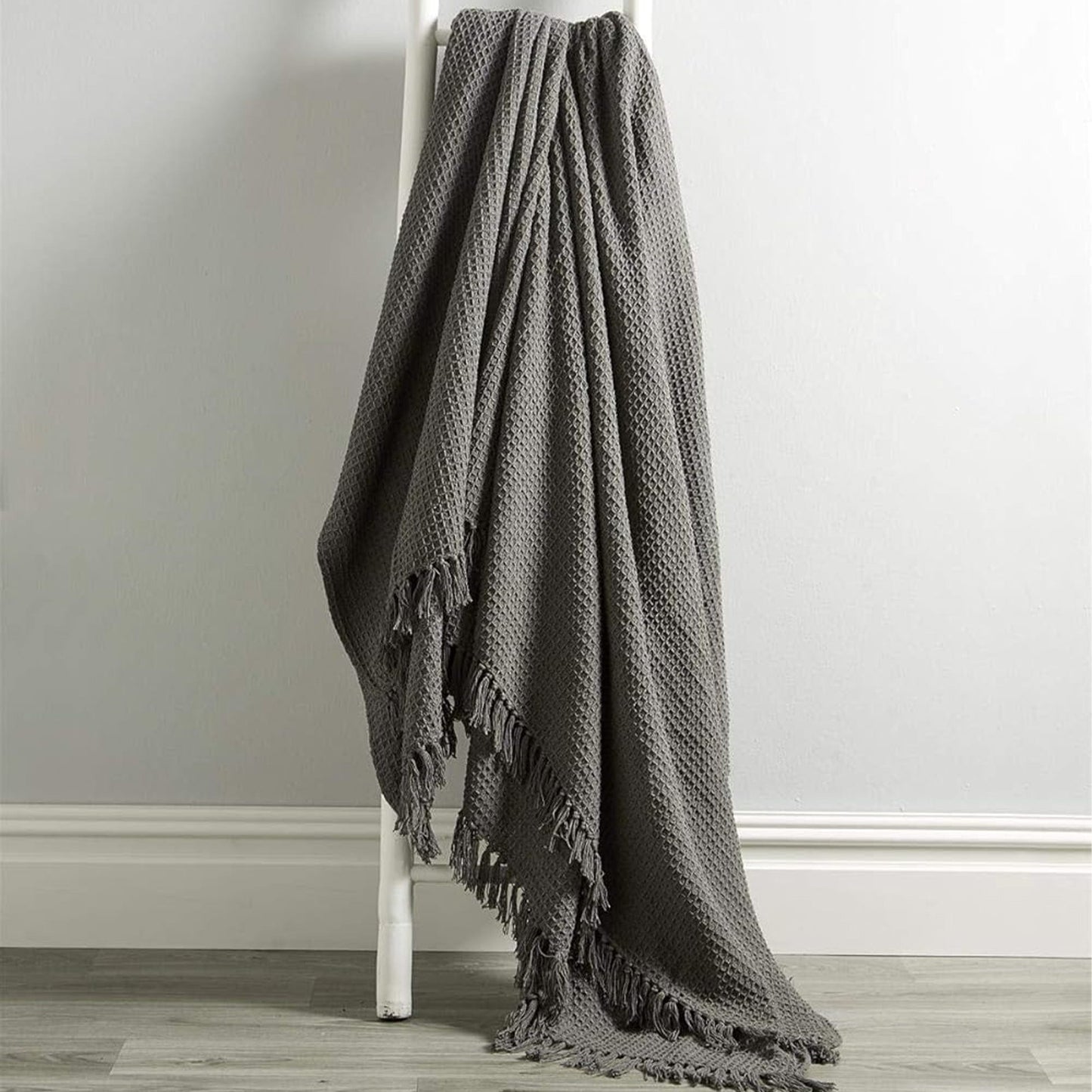 Cotton Throw Eco-Friendly Super Soft Cotton Throws Lightweight Sustainable Recycled Cotton for Sofa Bed Chair Calming Colours By OLIVIA ROCCO