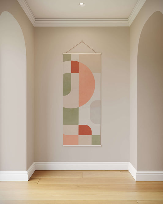 Retro Block Shape Tapestry