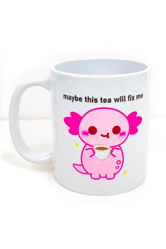 Maybe This Tea Will Fix Me Xoxi The Axolotl Mug