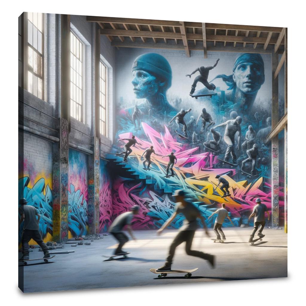 Skateboard Symphony Canvas