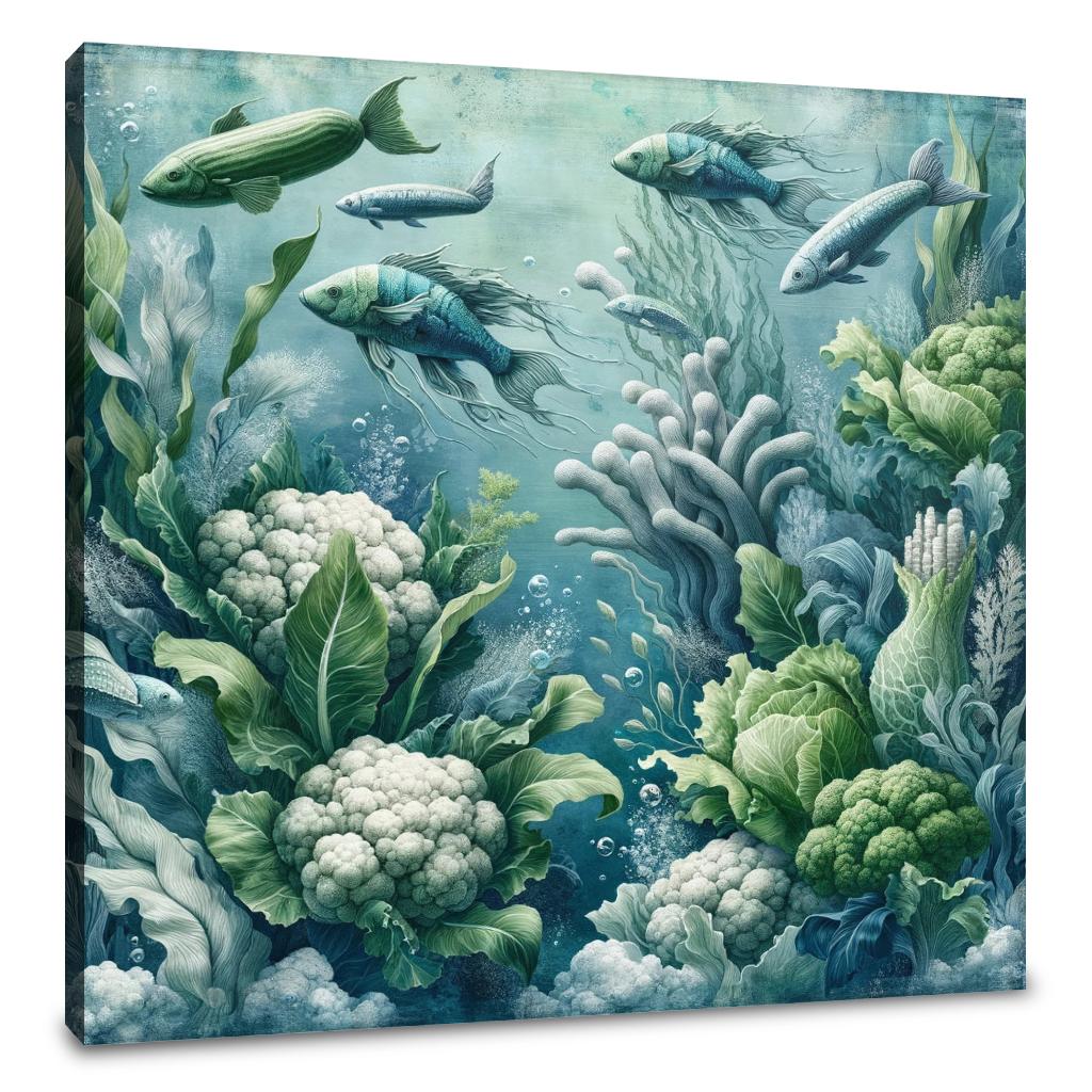Underwater Veggie Adventure Canvas