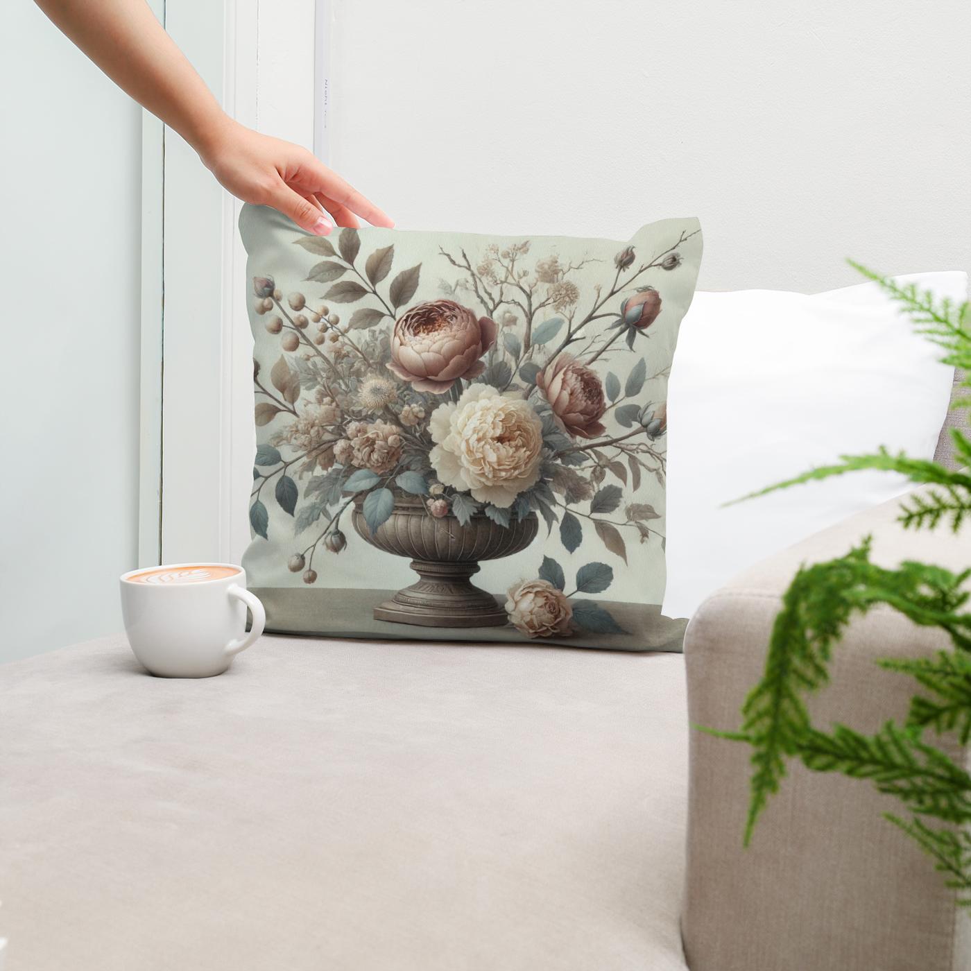 Victorian Ikebana Cotton Cushion
