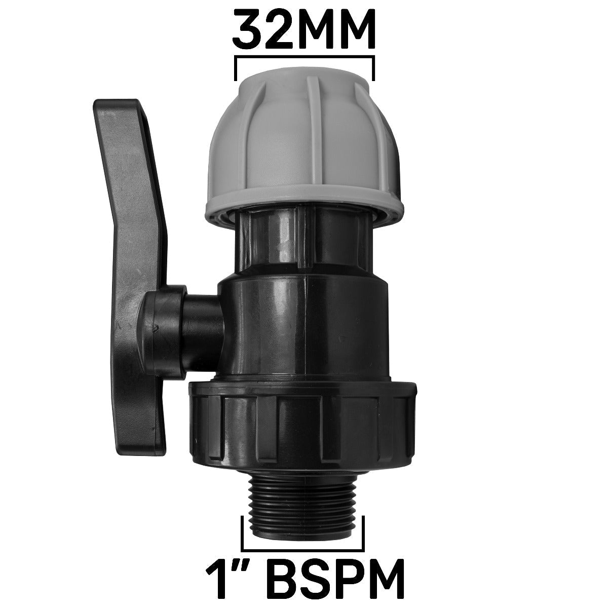 IBC Extender with 2” S60X6 Cap and 32mm MDPE Valve