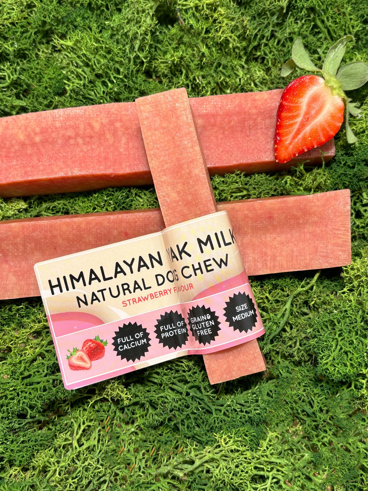 Floppy Ear Strawberry Yak Dog Chew