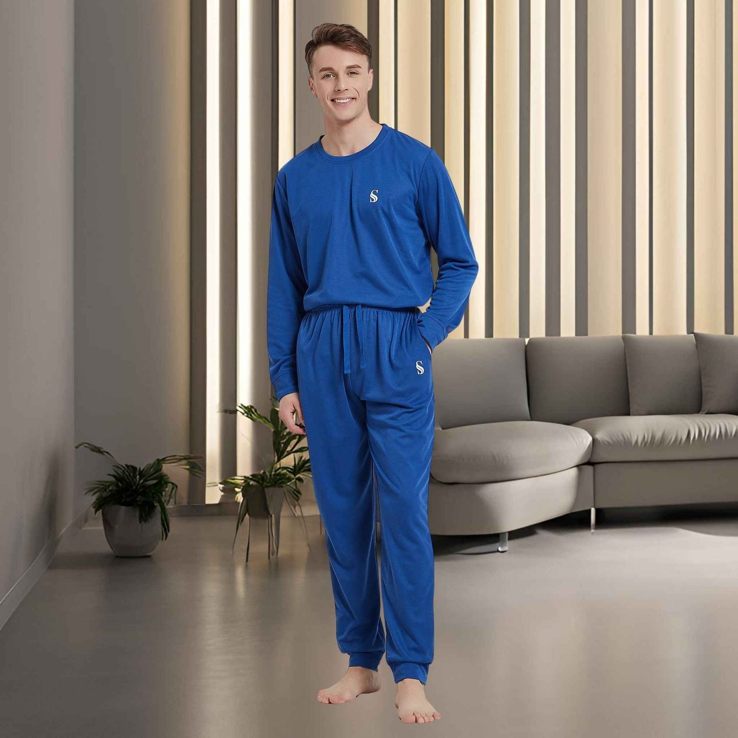Men's Premium Brushed Fabric Loungewear Set – Elevate Your Comfort