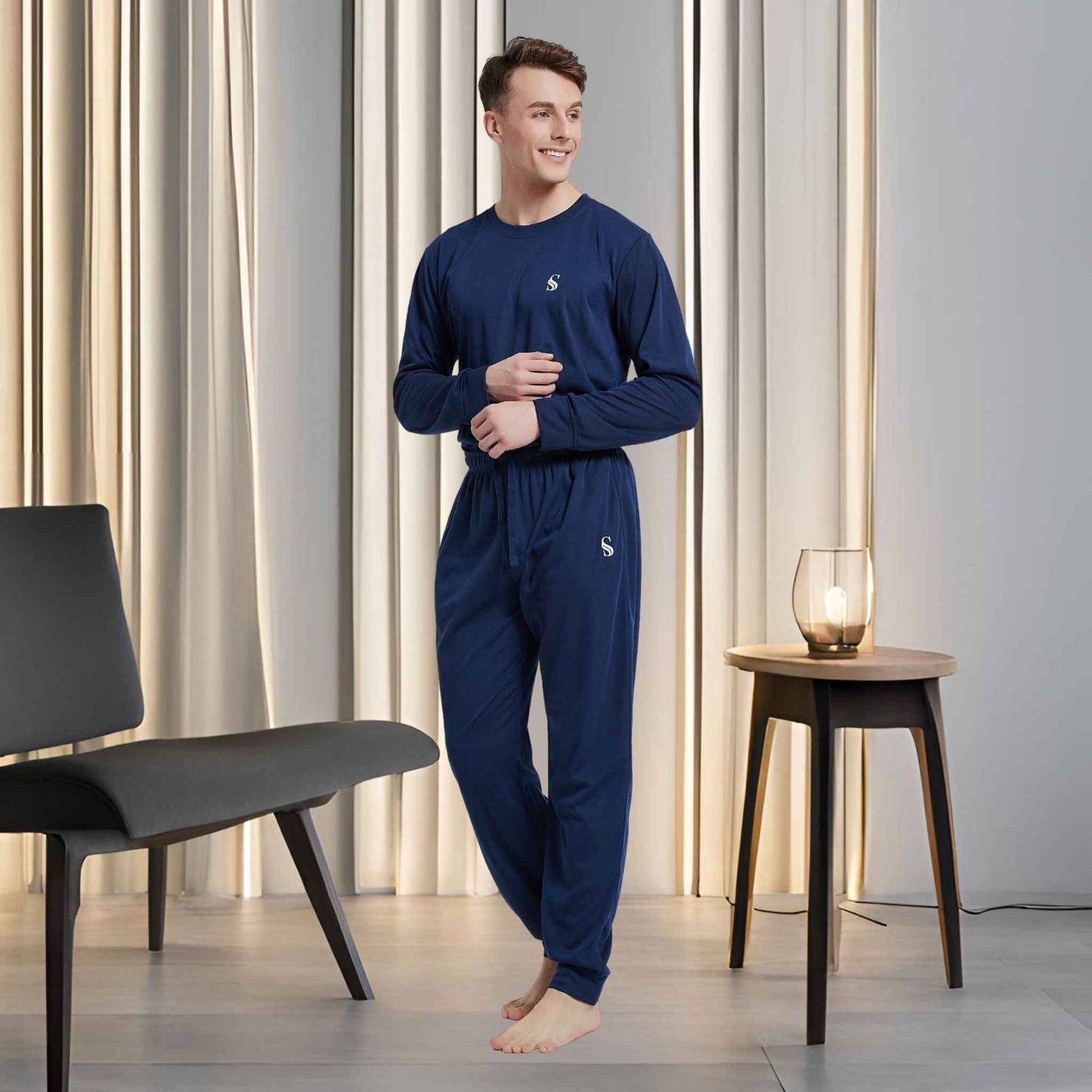 High-Quality Men's Pyjama Set in Soft Brushed Fabric