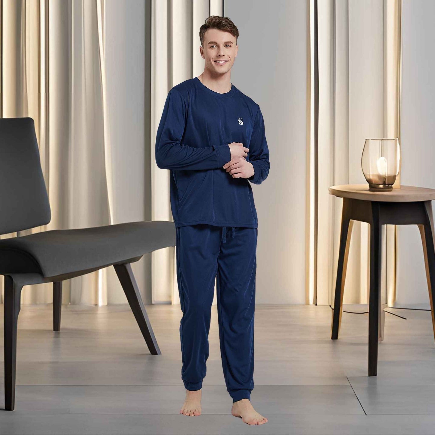 High-Quality Men's Pyjama Set in Soft Brushed Fabric