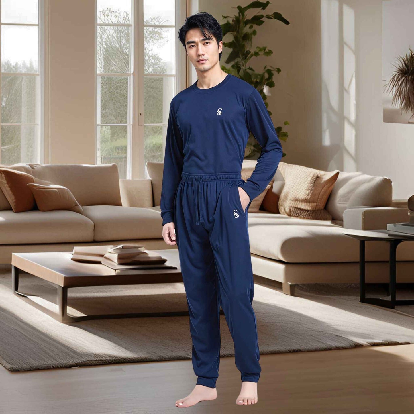 High-Quality Men's Pyjama Set in Soft Brushed Fabric