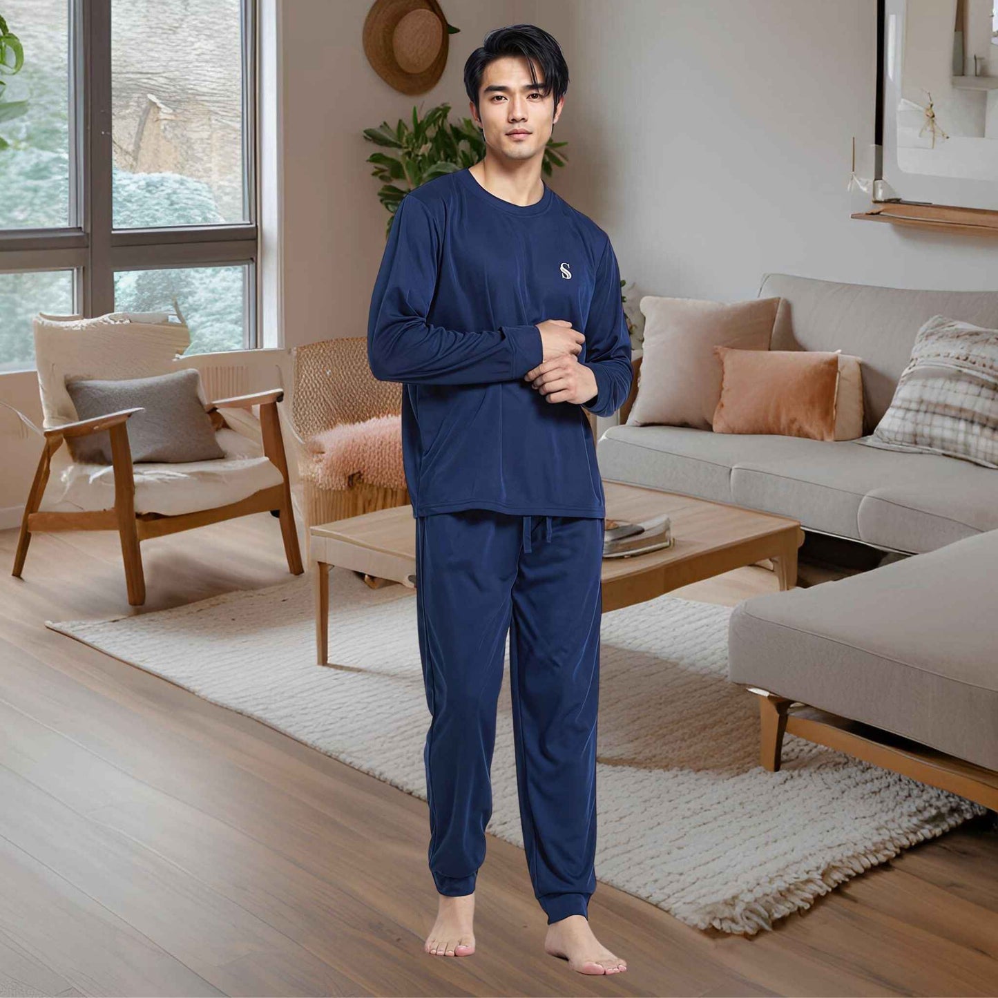 High-Quality Men's Pyjama Set in Soft Brushed Fabric