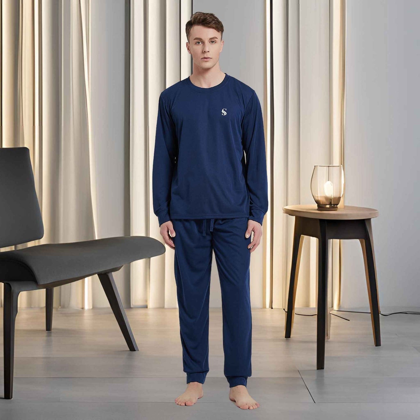 High-Quality Men's Pyjama Set in Soft Brushed Fabric