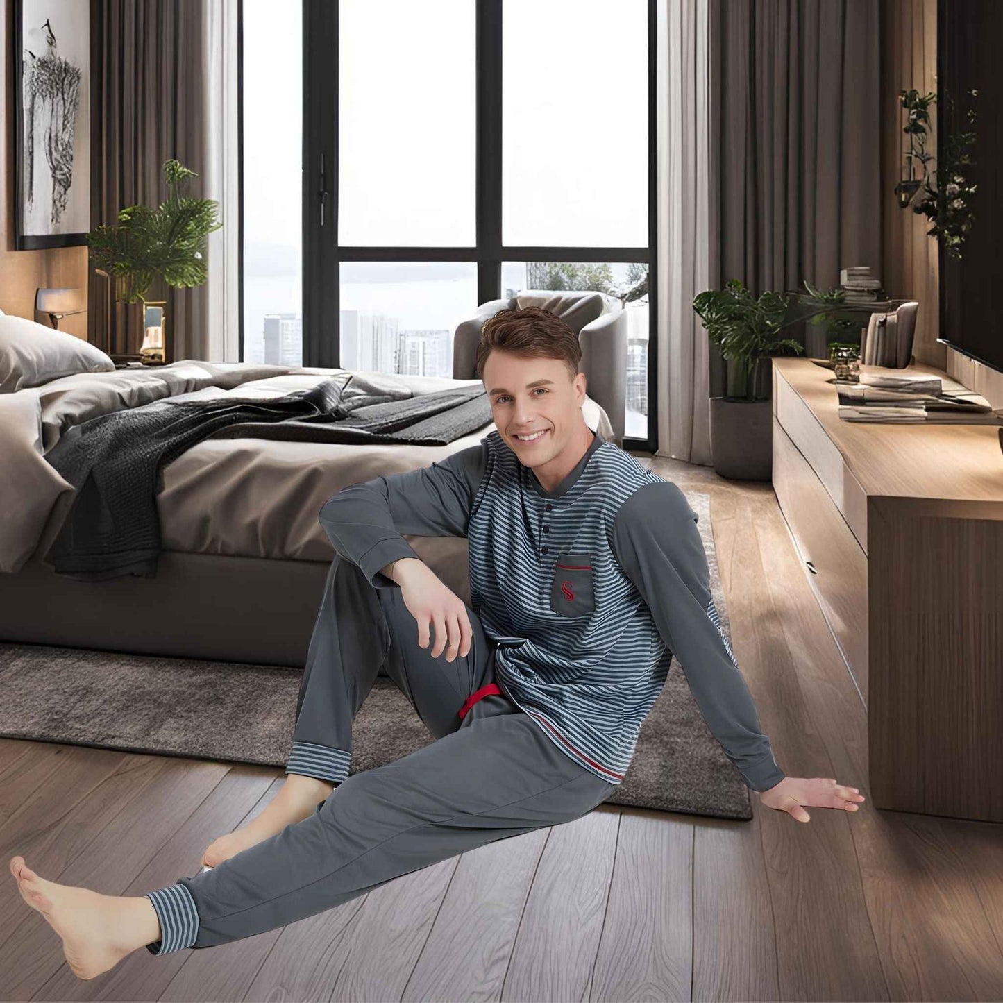 Ultimate Comfort Men's Brushed Pyjama Sets for Cozy Nights