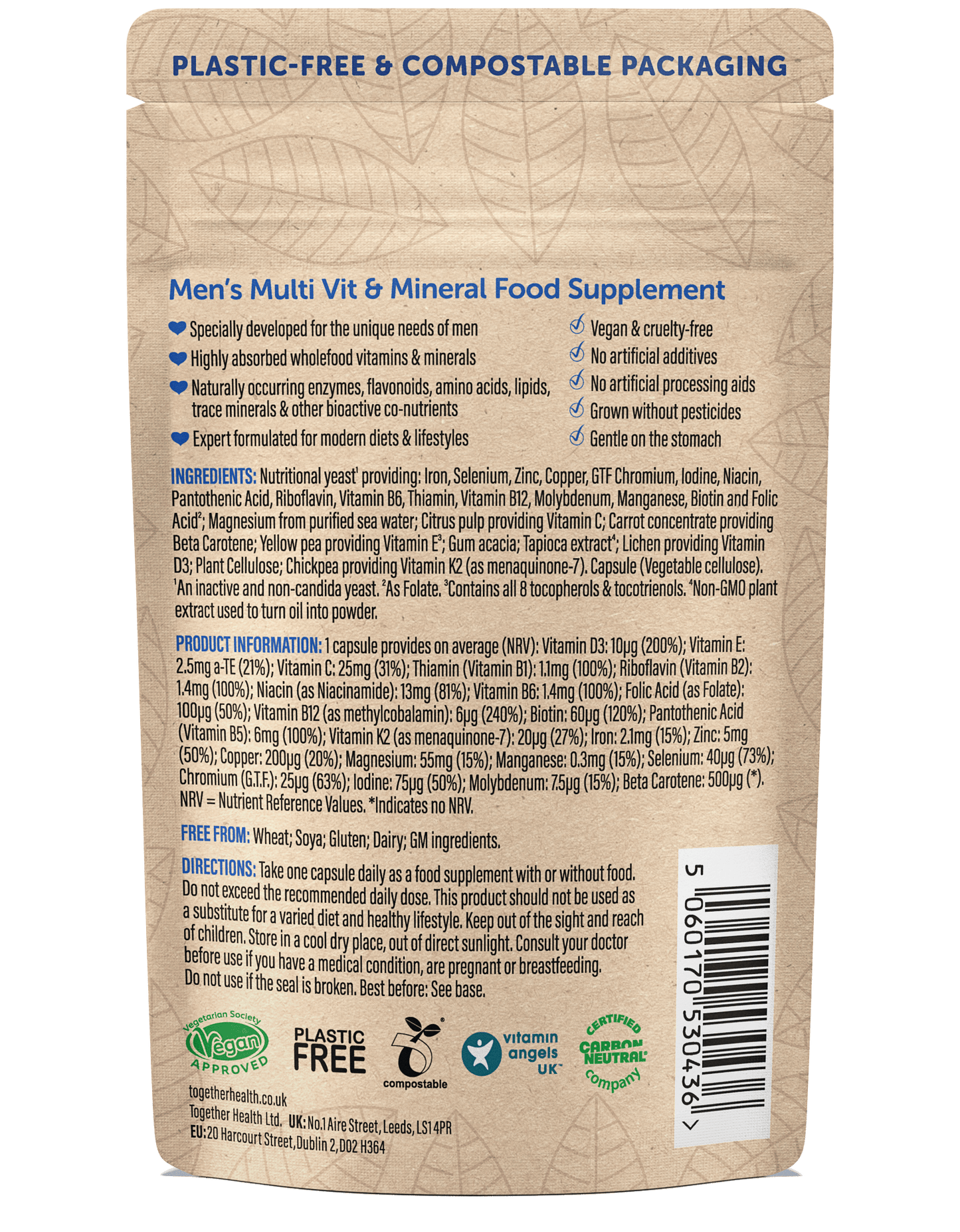 Men’s Multivitamin – Vegan – 30 Capsules