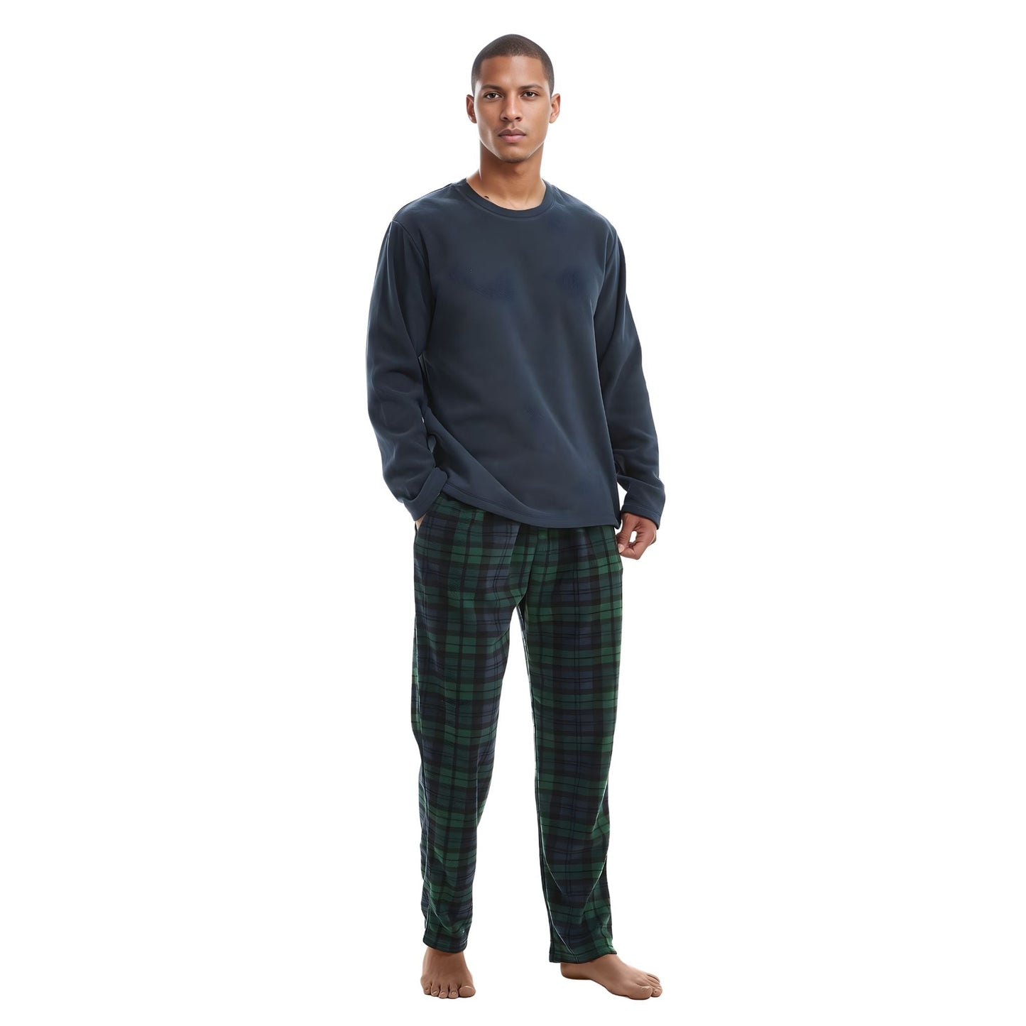 Green Long-Sleeve Fleece Pyjama Sets for Ultimate Comfort and Style