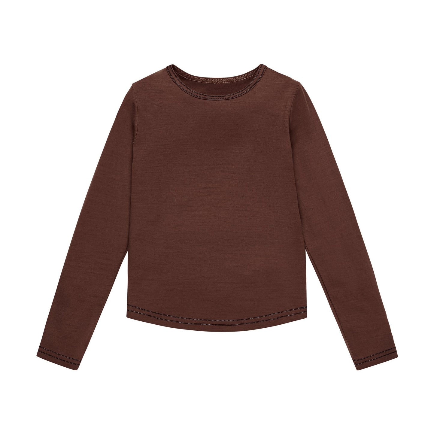 Merino Long Sleeve, Chocolate Brown