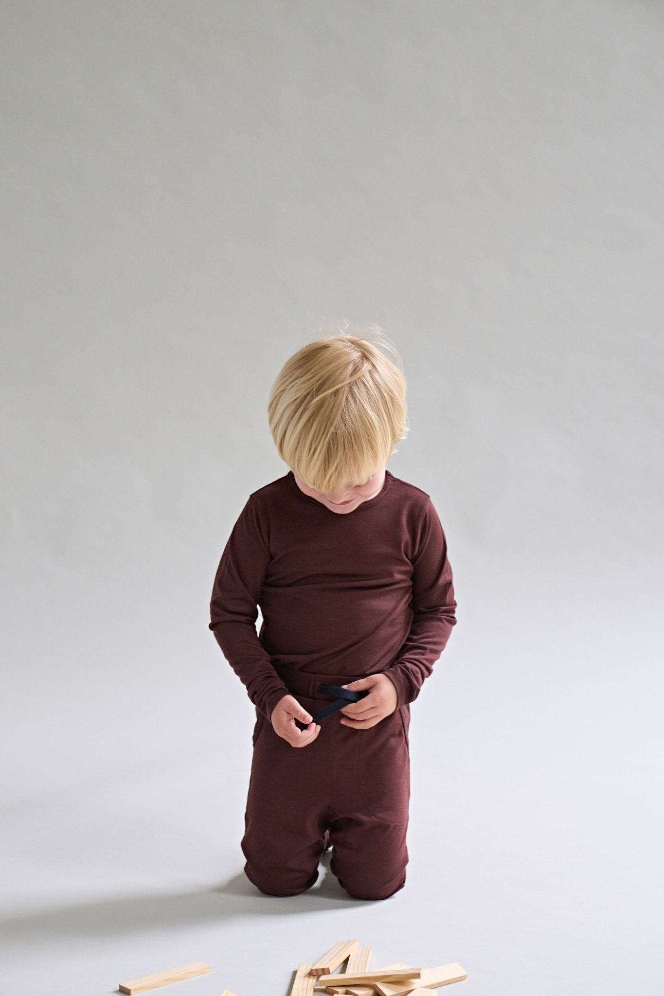 Merino Long Sleeve, Chocolate Brown