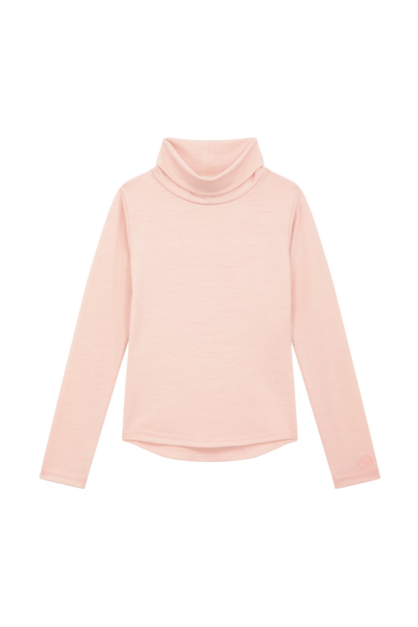 Merino Polo Neck, Pink Peach Blossom