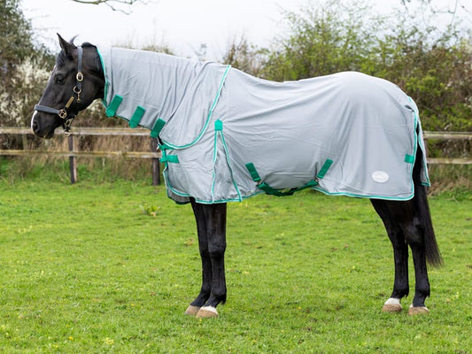 Mesh Fly Rug - Grey/Green