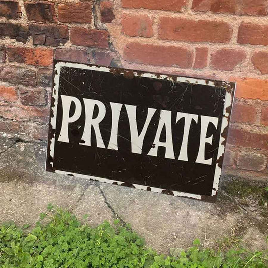 Metal Private Sign - Wall Signage