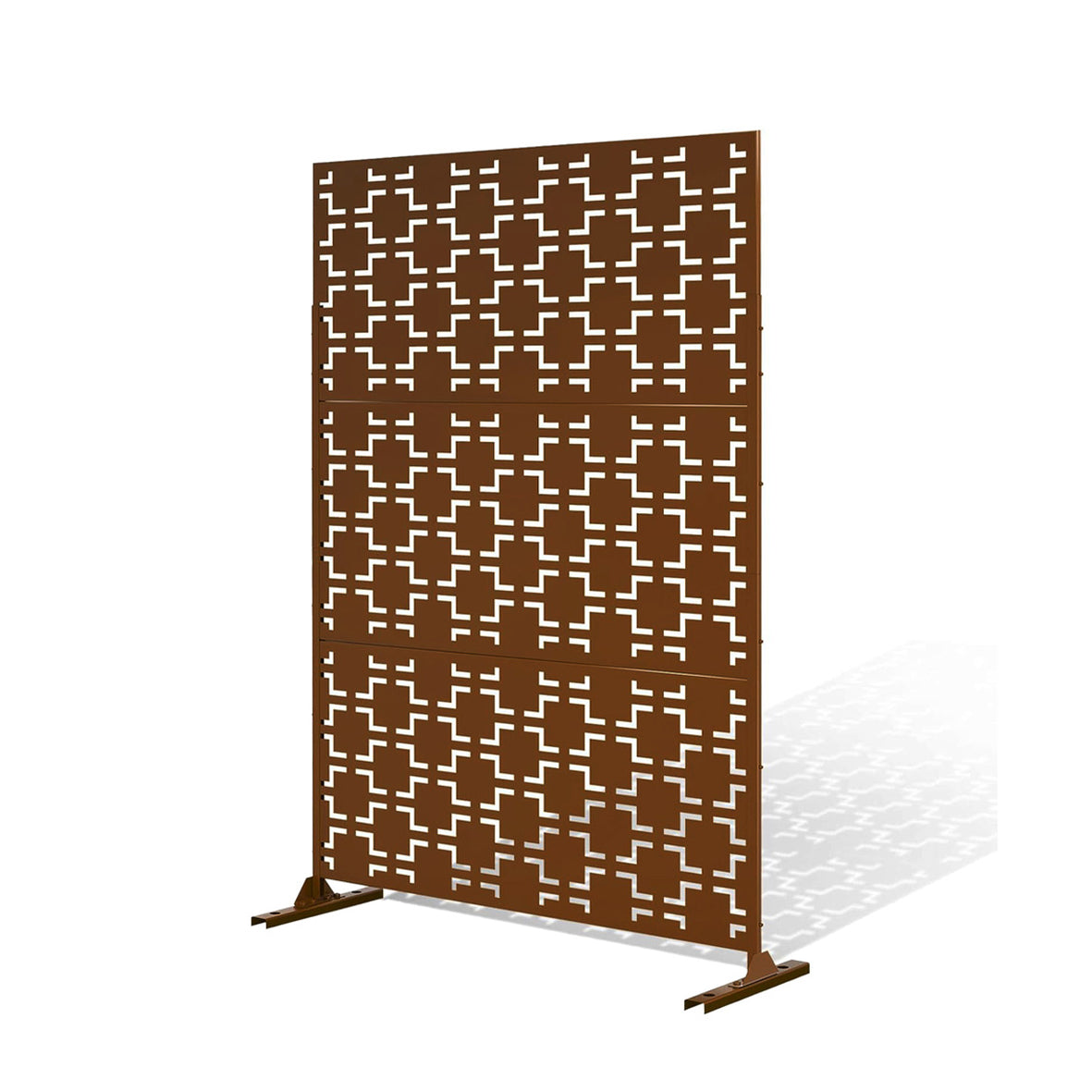 Metal Indoor/Outdoor Privacy Screen with Stand 120cm x 180cm - Squares