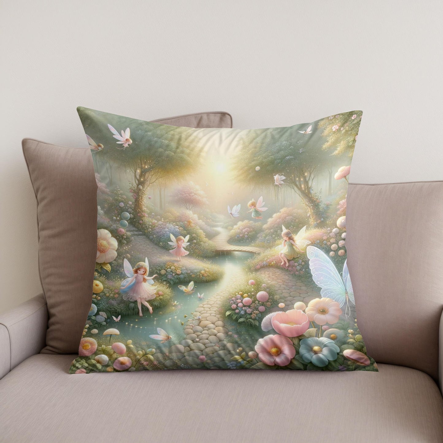 Fairy Garden Cotton Cushion